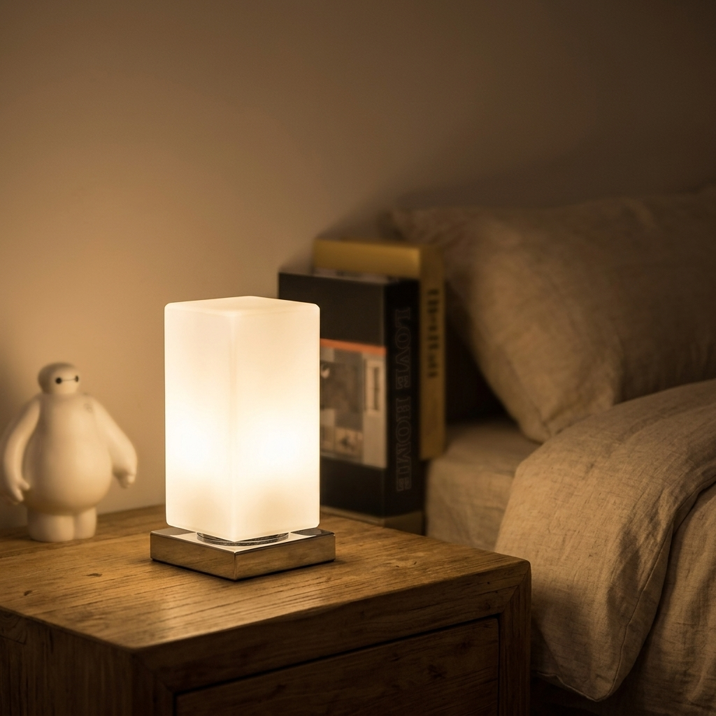 Lampe de Chevet Design Verre - Lumière Chaude Cocooning