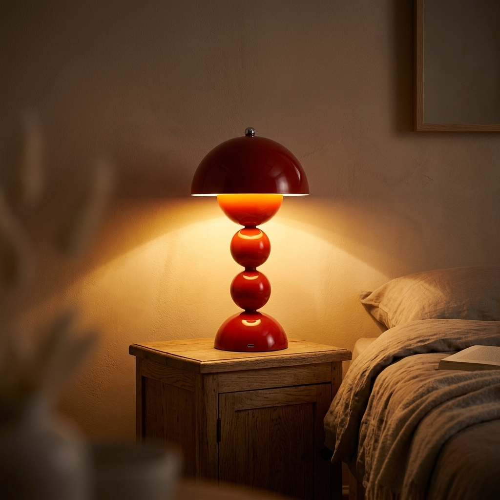 Lampe de Chevet LED USB Dimmable - Design Nordique Floral
