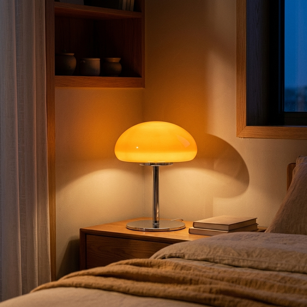Lampe de Chevet Nuage Crème, Design Élégant, Lumière Chaude