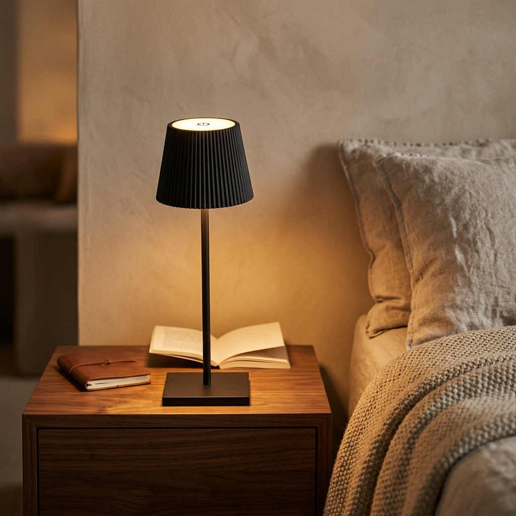 Lampe de Chevet Rechargeable Tactile - Lumière Chaude Tamisée