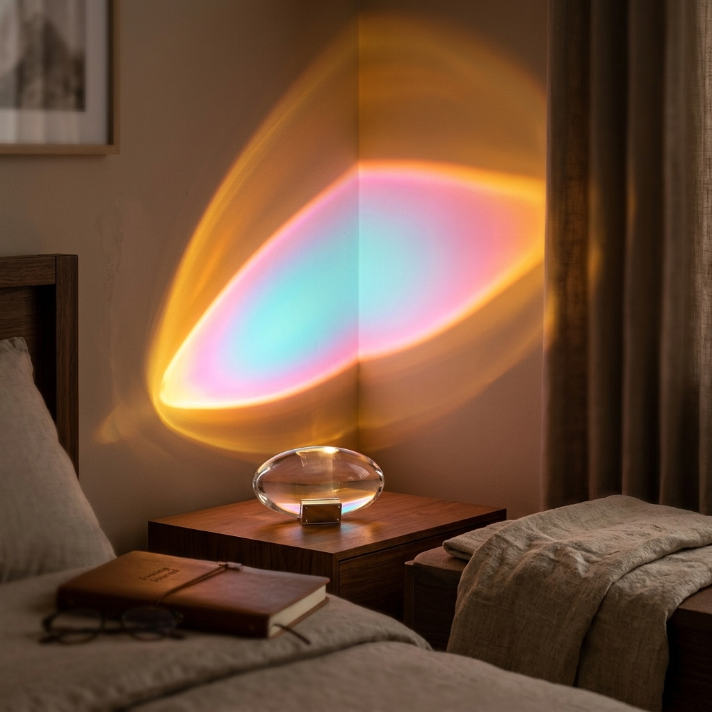 Lampe de Chevet Cristal LED - Design Œuf Lumineux Ambiance Cosy