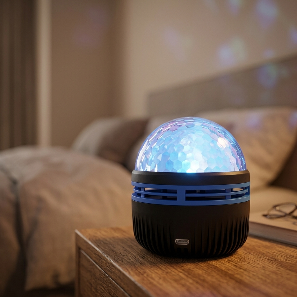 Lampe de Chevet LED avec Projections Étoiles - Lumière Douce USB