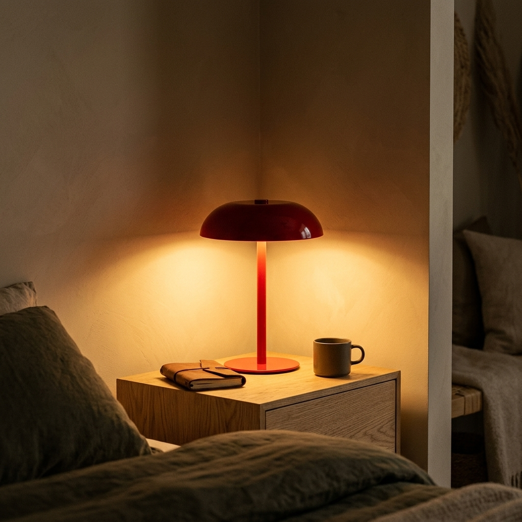 Lampe de Chevet Champignon Tactile 3 Intensités USB Rechargeable