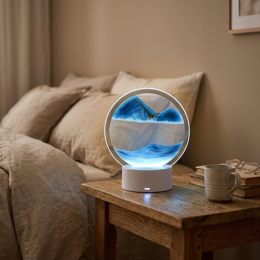 Lampe de Chevet Sable Mouvant LED - Ambiance Cosy Rechargeable