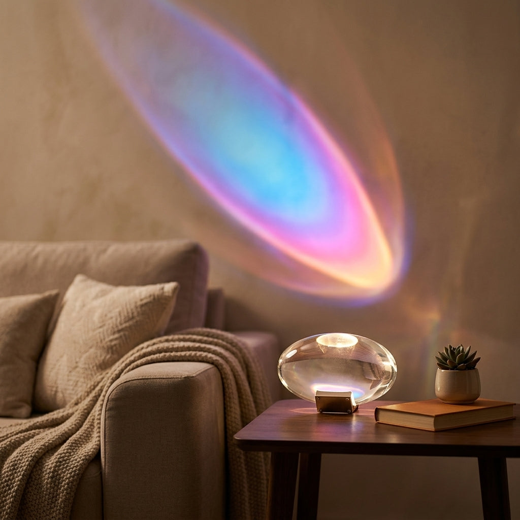 Lampe de Chevet Cristal LED - Design Œuf Lumineux Ambiance Cosy