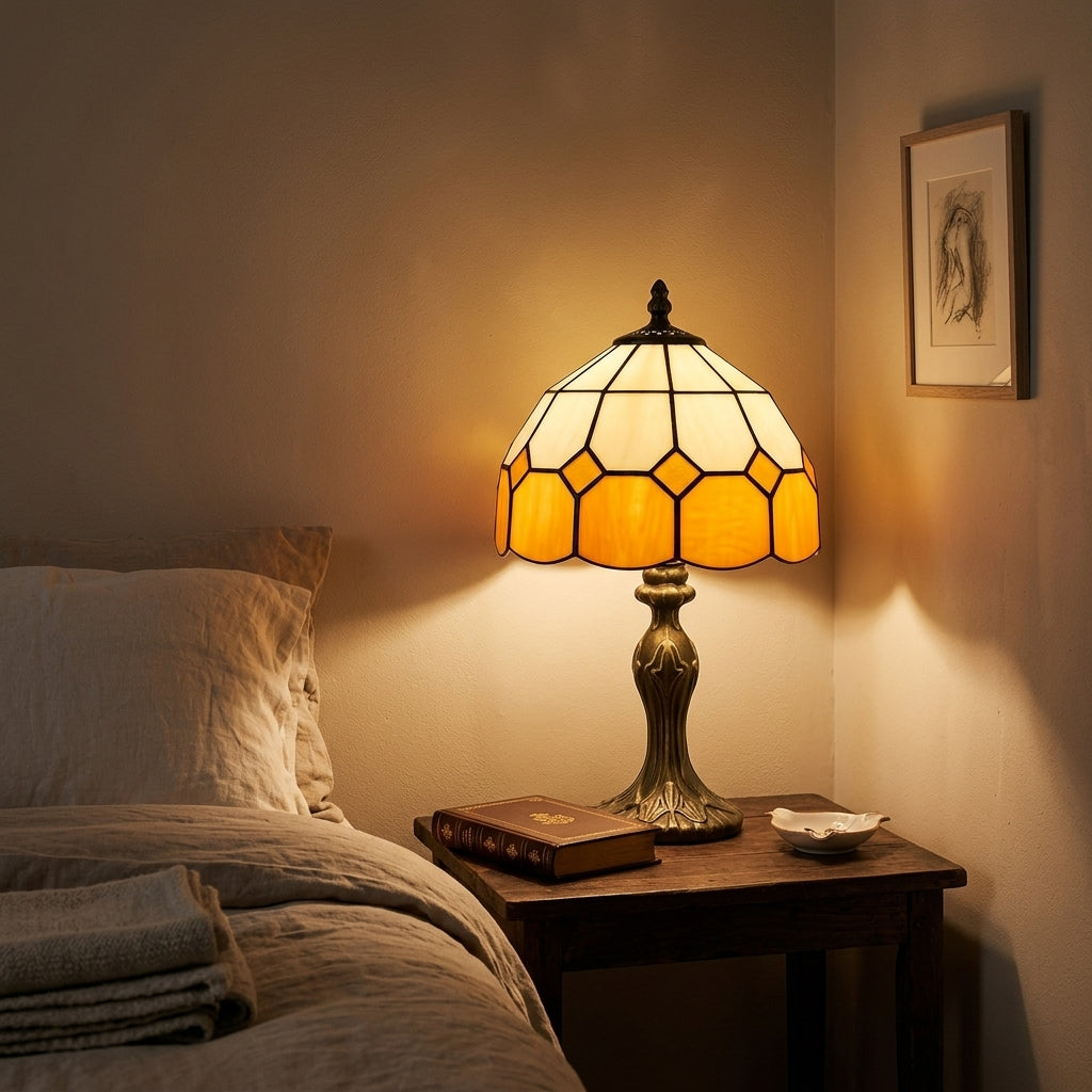 Lampe de Chevet Nordique Orange - Lumière Douce Design Moderne