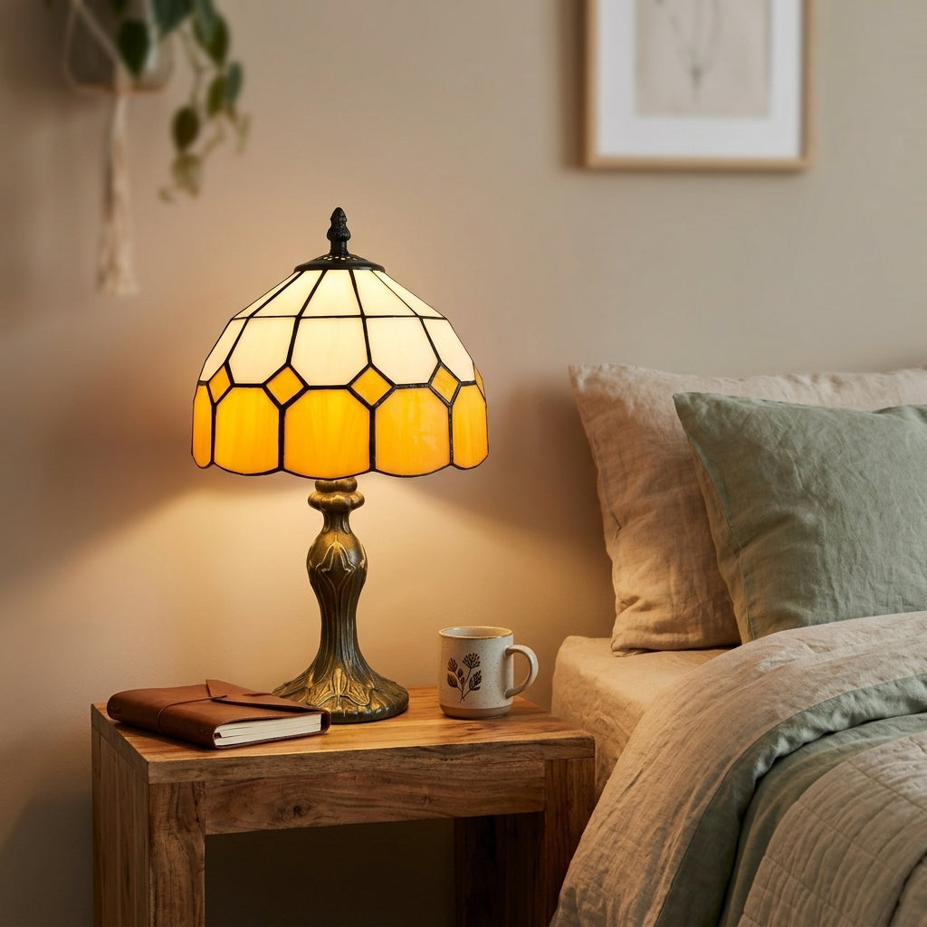 Lampe de Chevet Nordique Orange - Lumière Douce Design Moderne