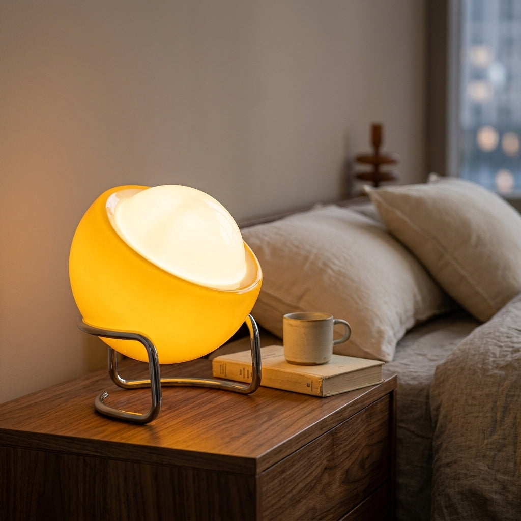 Lampe de Chevet Verre LED - Lumière Douce pour Cocon Nocturne