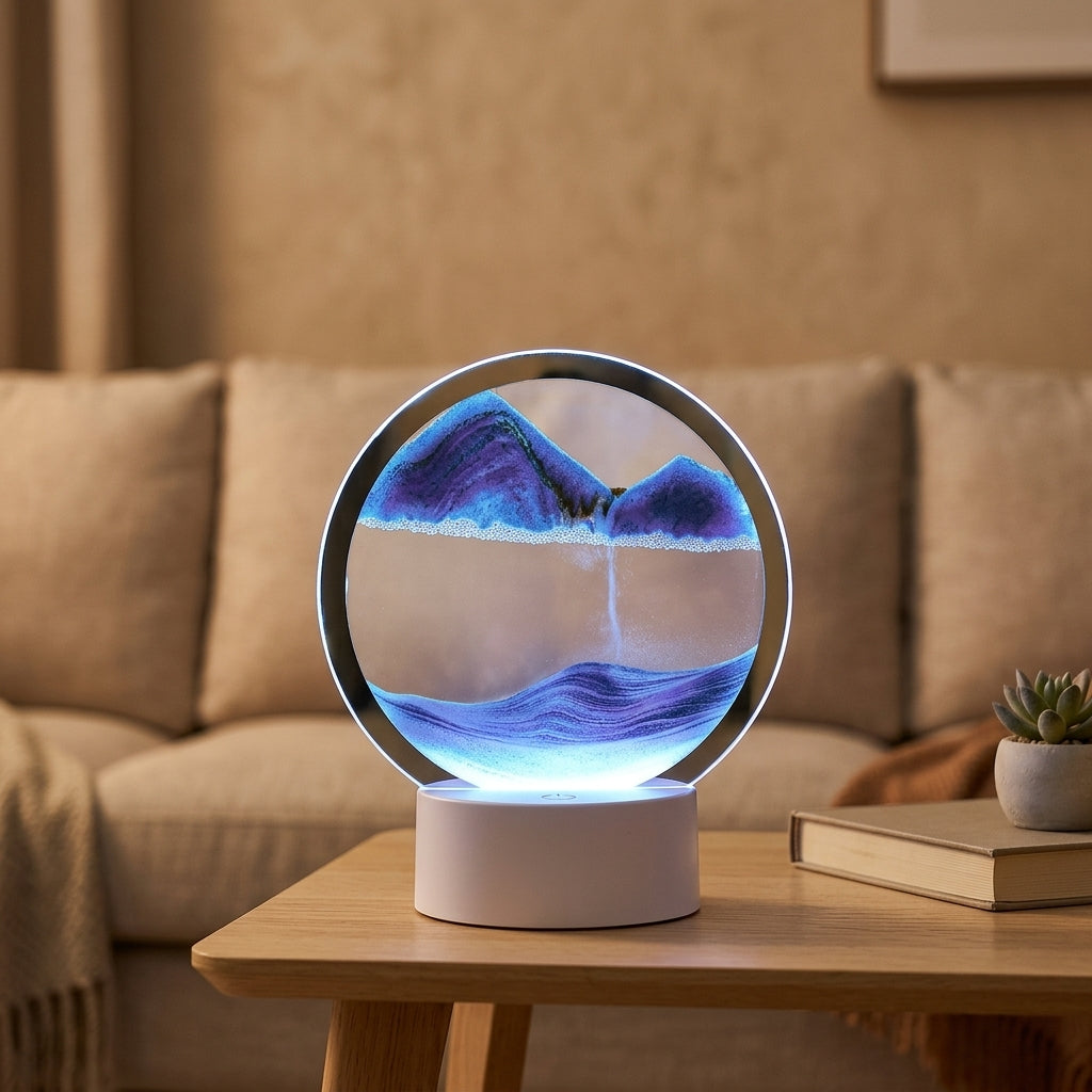 Lampe de Chevet Sable Mouvant LED - Ambiance Cosy Rechargeable