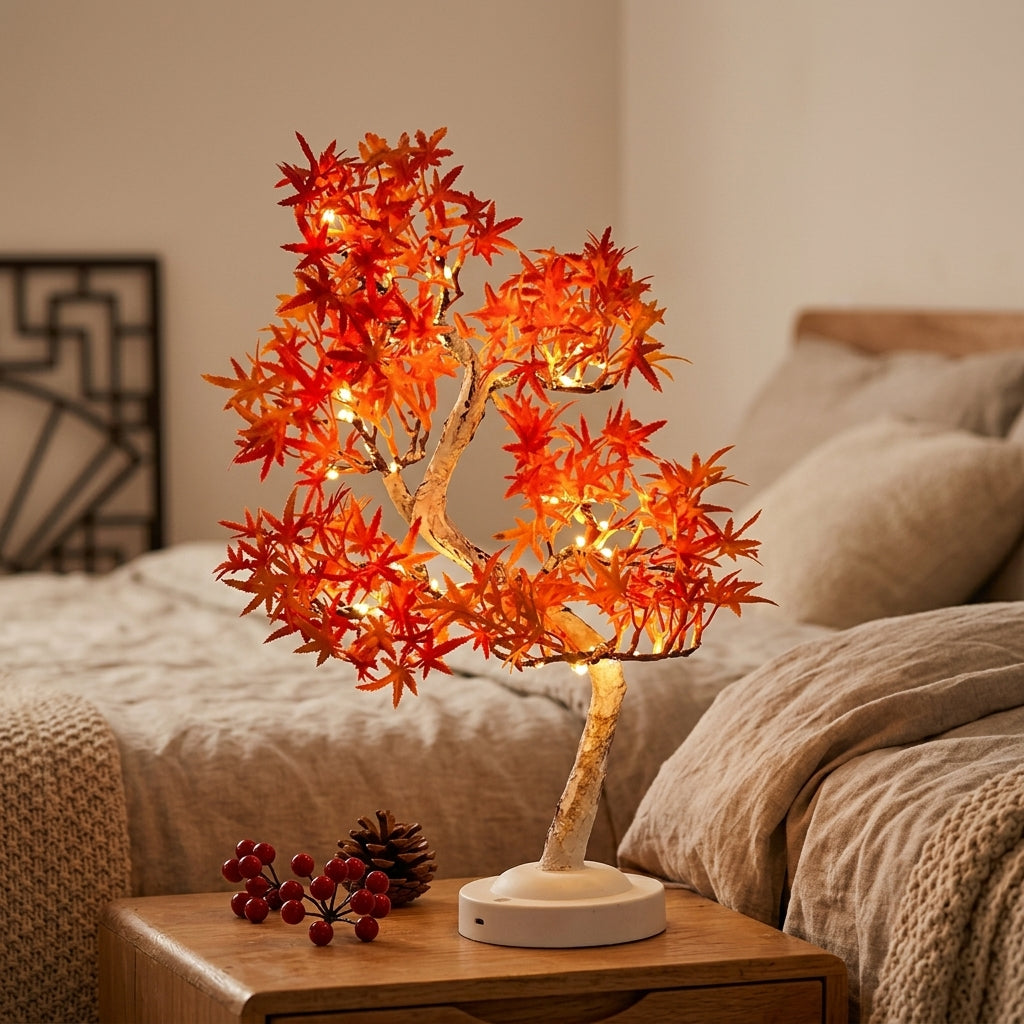 Lampe de Chevet Bonsaï LED – Lumière Chaleureuse USB Rechargeable