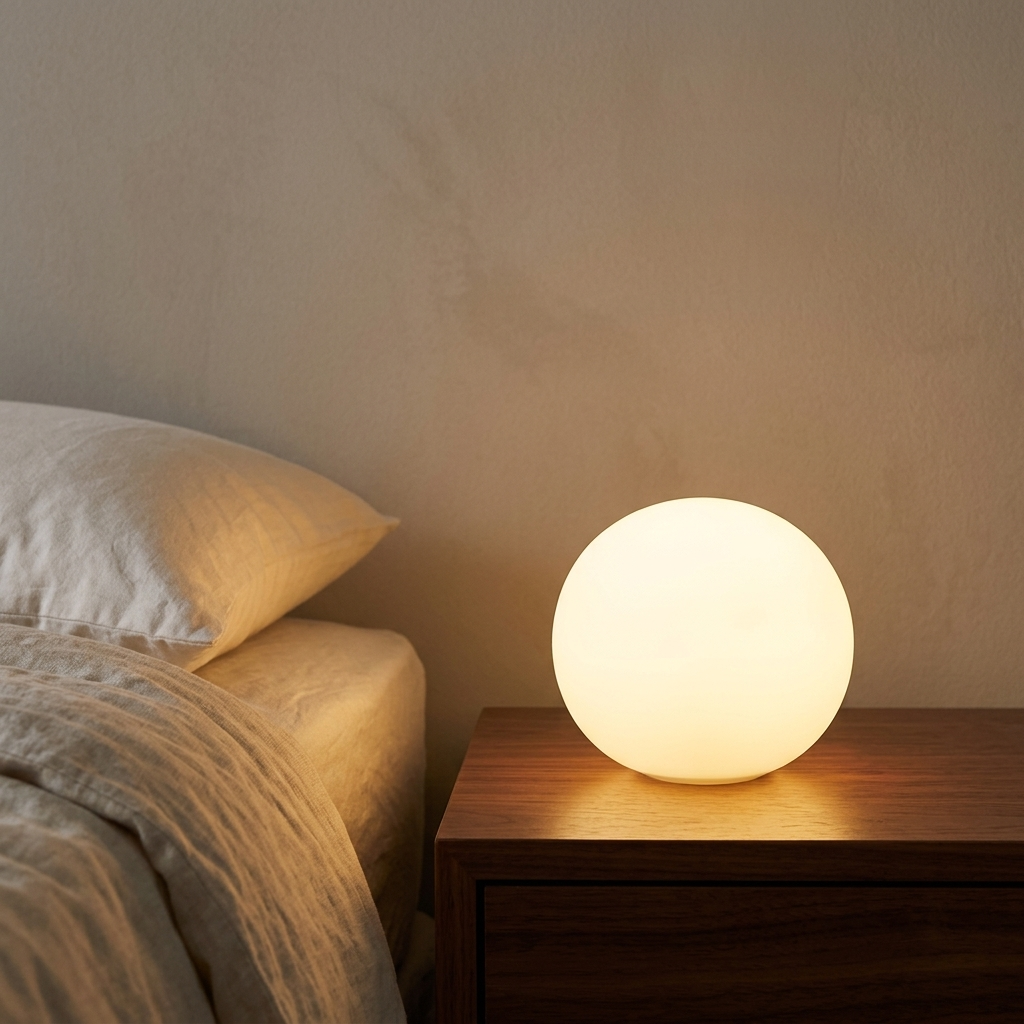 Lampe de Chevet Boule Lumineuse Rechargeable - Ambiance Cosy