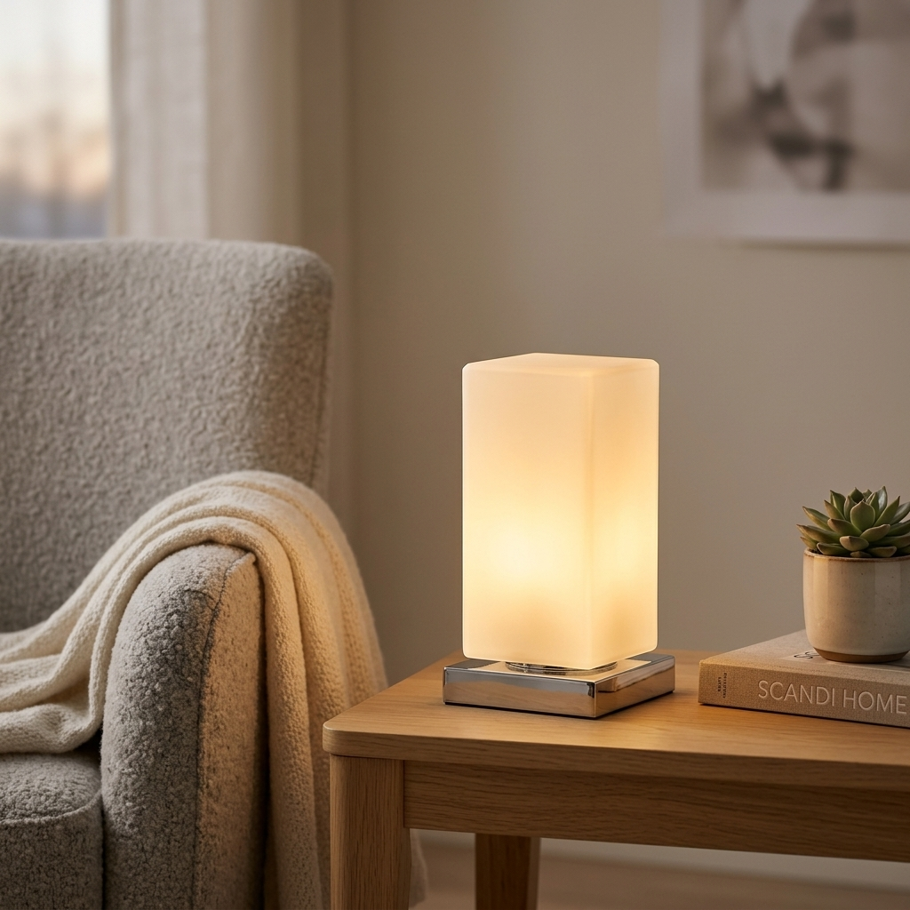 Lampe de Chevet Design Verre - Lumière Chaude Cocooning