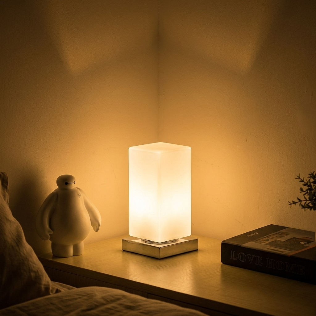Lampe de Chevet Design Verre - Lumière Chaude Cocooning
