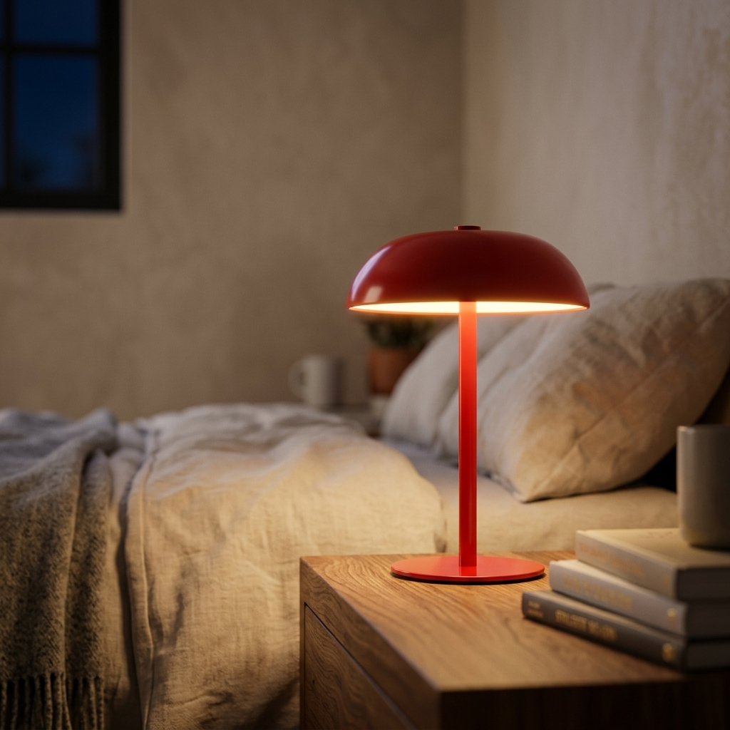 Lampe de chevet champignon design avec contrôle tactile et 3 intensités