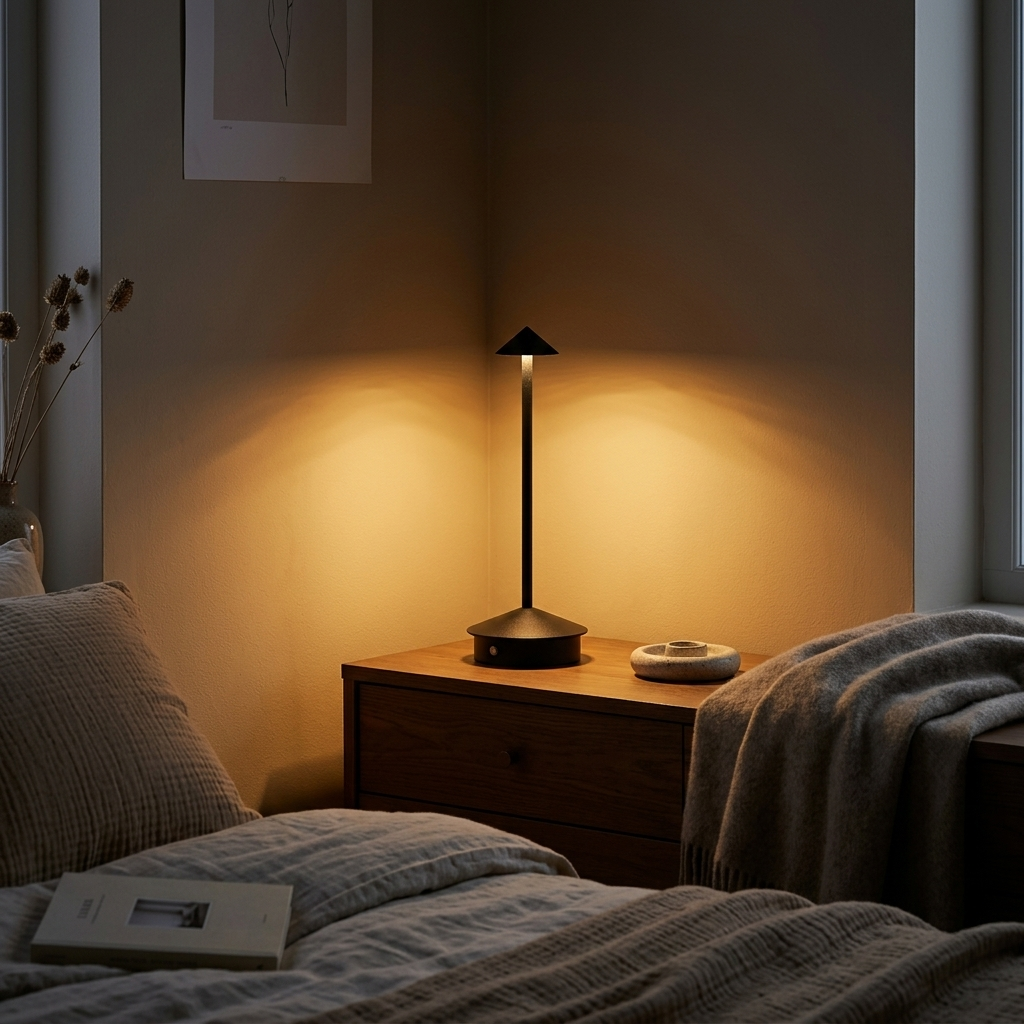 Lampe de Chevet LED Rechargeable - 3 Modes Lumière Tactile