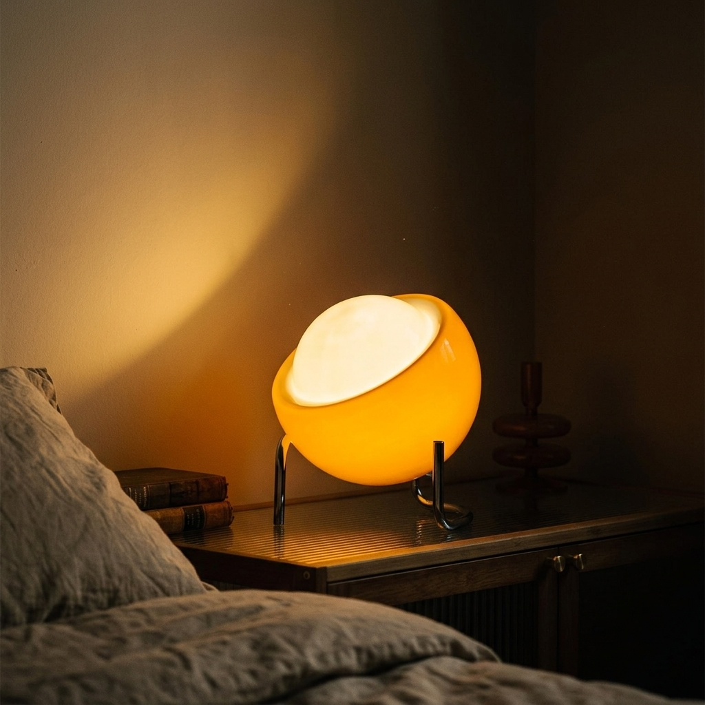 Lampe de Chevet Verre LED - Lumière Douce pour Cocon Nocturne