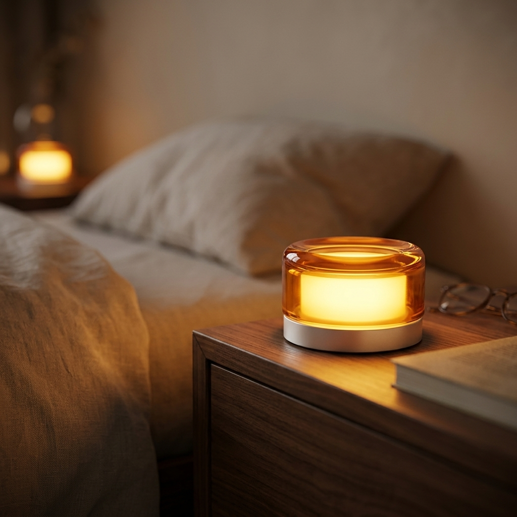 Lampe de Chevet LED Ronde - Lumière Douce Design Moderne