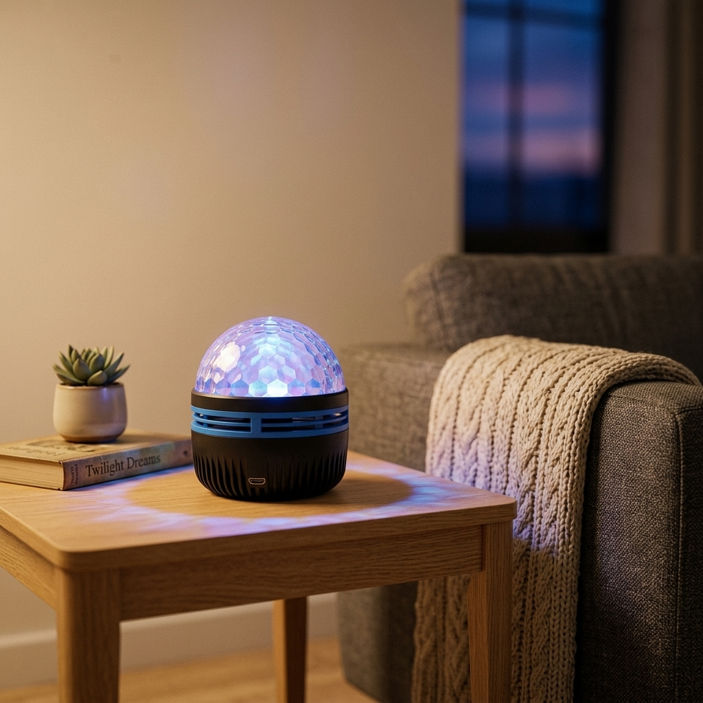 Lampe de Chevet LED avec Projections Étoiles - Lumière Douce USB