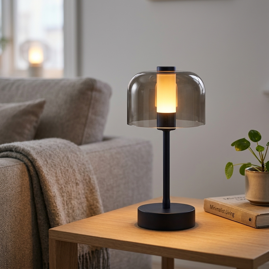 Lampe de Chevet Rechargeable Design Nordique - Lumière Chaude