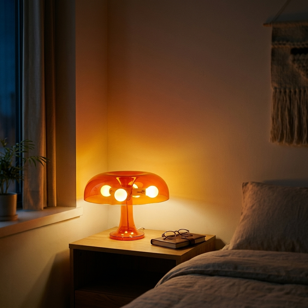 Lampe de Chevet Champignon LED – Lumière Chaude Cocooning