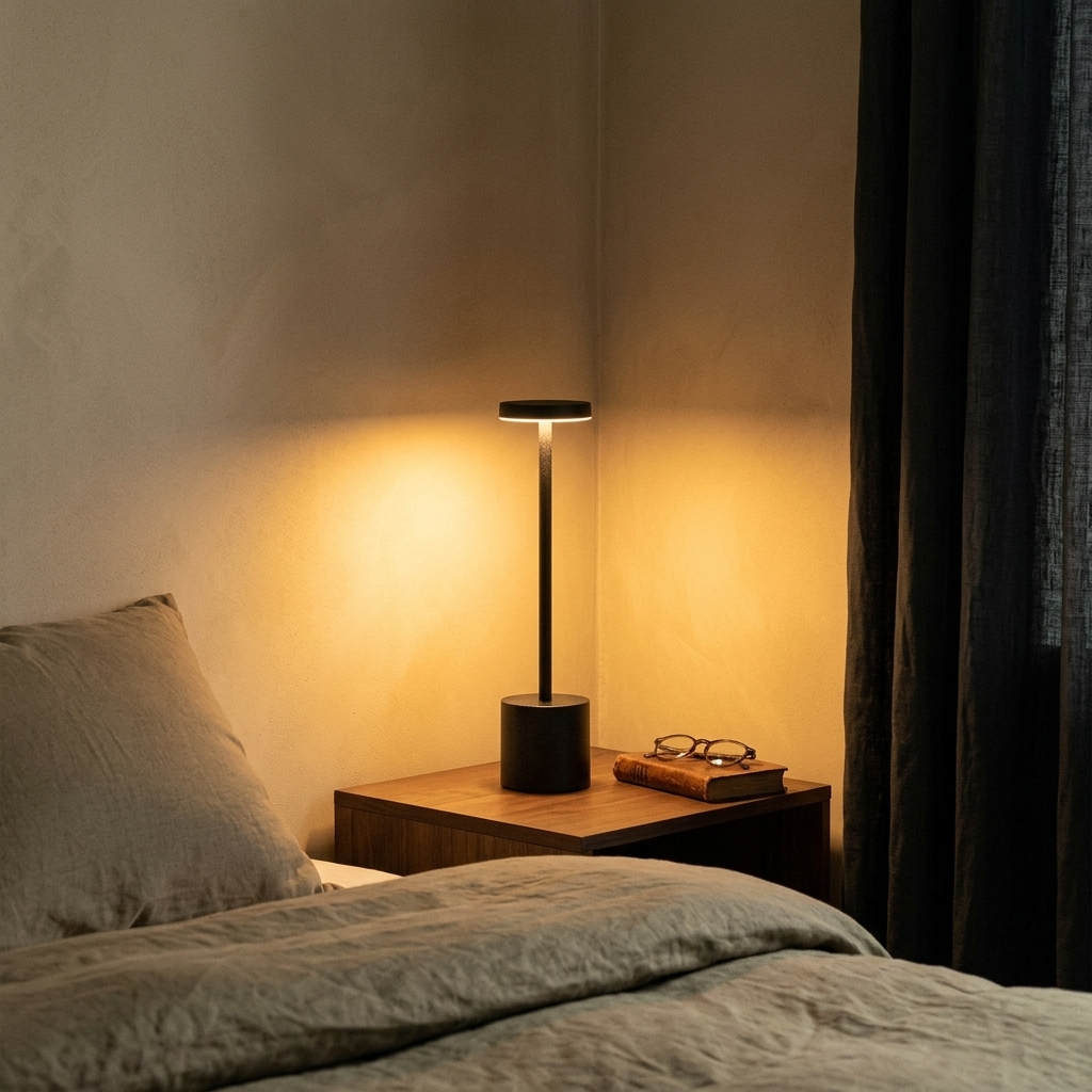 Lampe de Chevet Tactile Rechargeable 3 Modes Lumière Douce