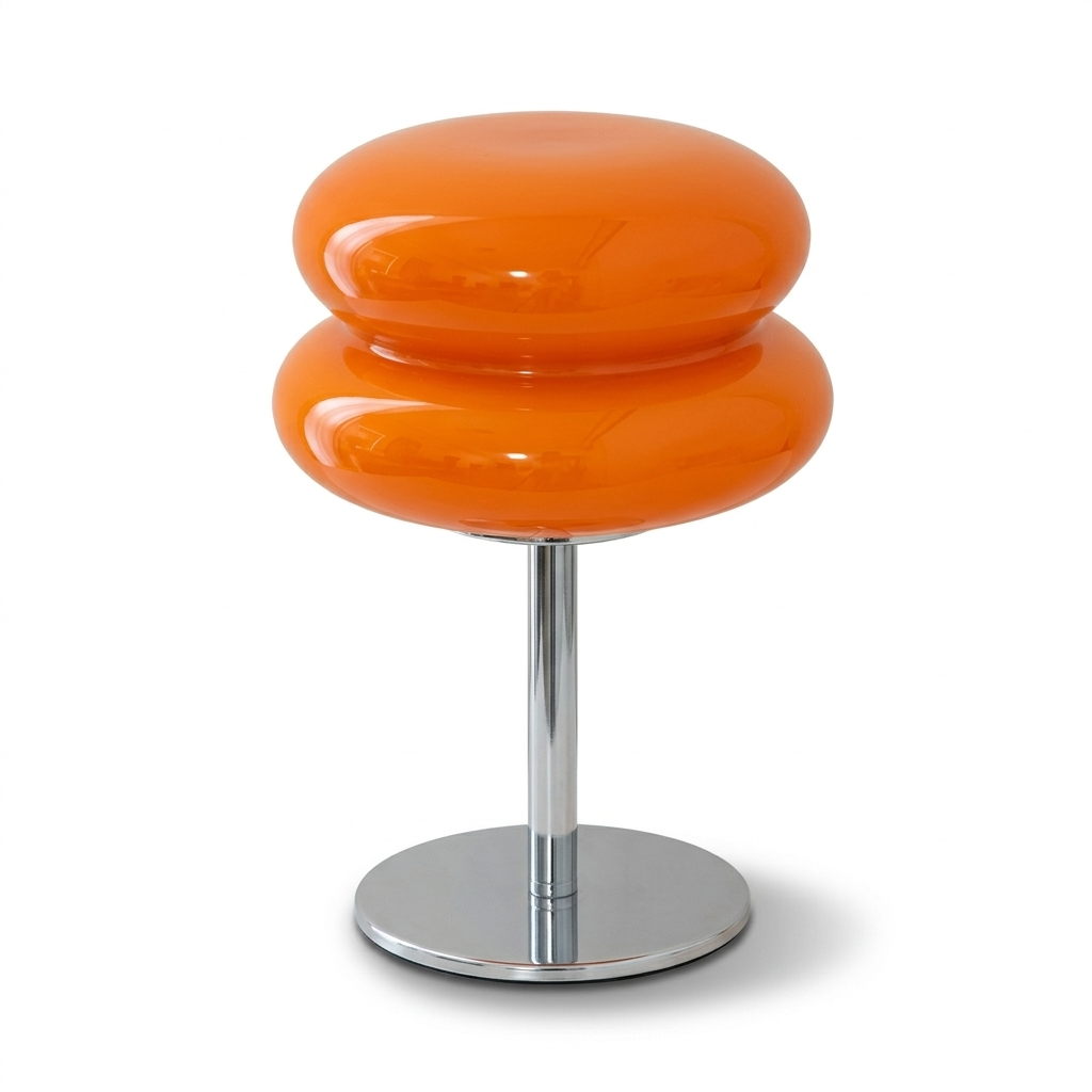 Lampe de chevet verre teinté design avec lumière LED dimmable