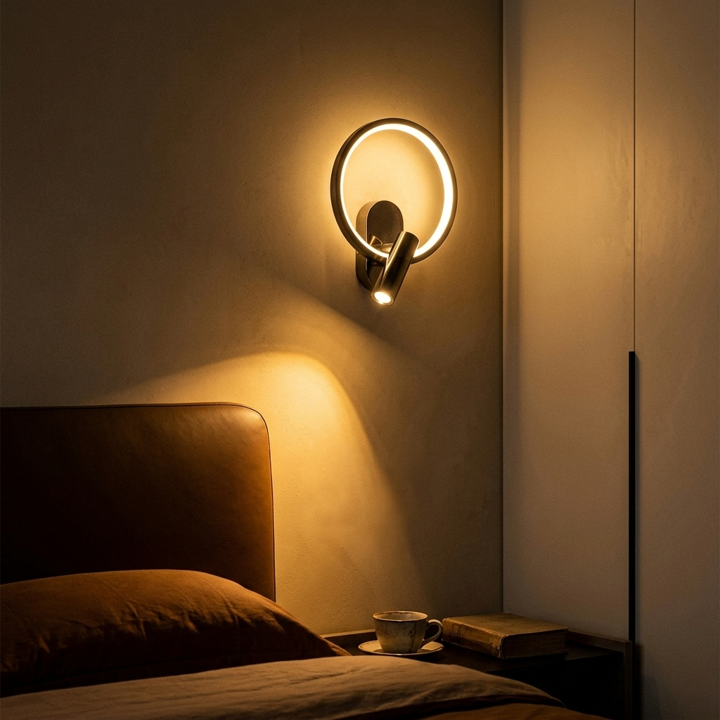 Lampe de Chevet LED Murale - Lumière Chaude & Réglable