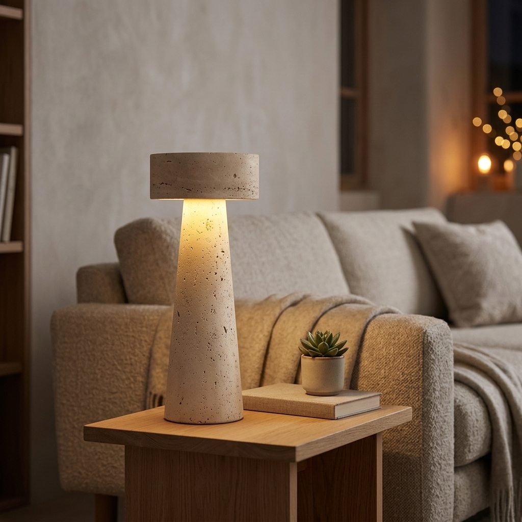 Lampe de Chevet Stone Wabi-Sabi LED - Ambiance Cozy
