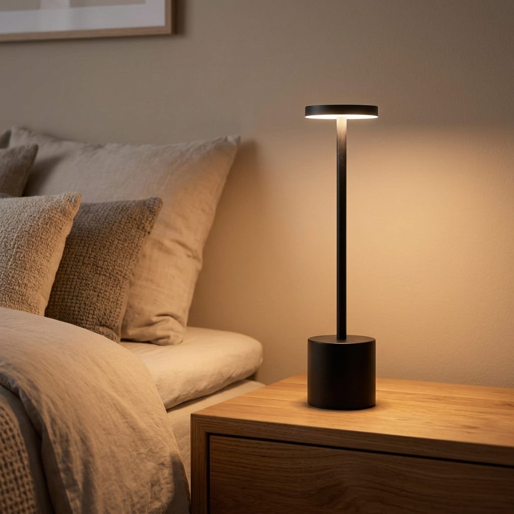 Lampe de Chevet Tactile Rechargeable 3 Modes Lumière Douce