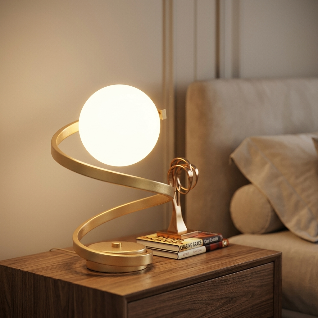 Lampe de Chevet LED Design Nordique – Lumière Douce et Chaude
