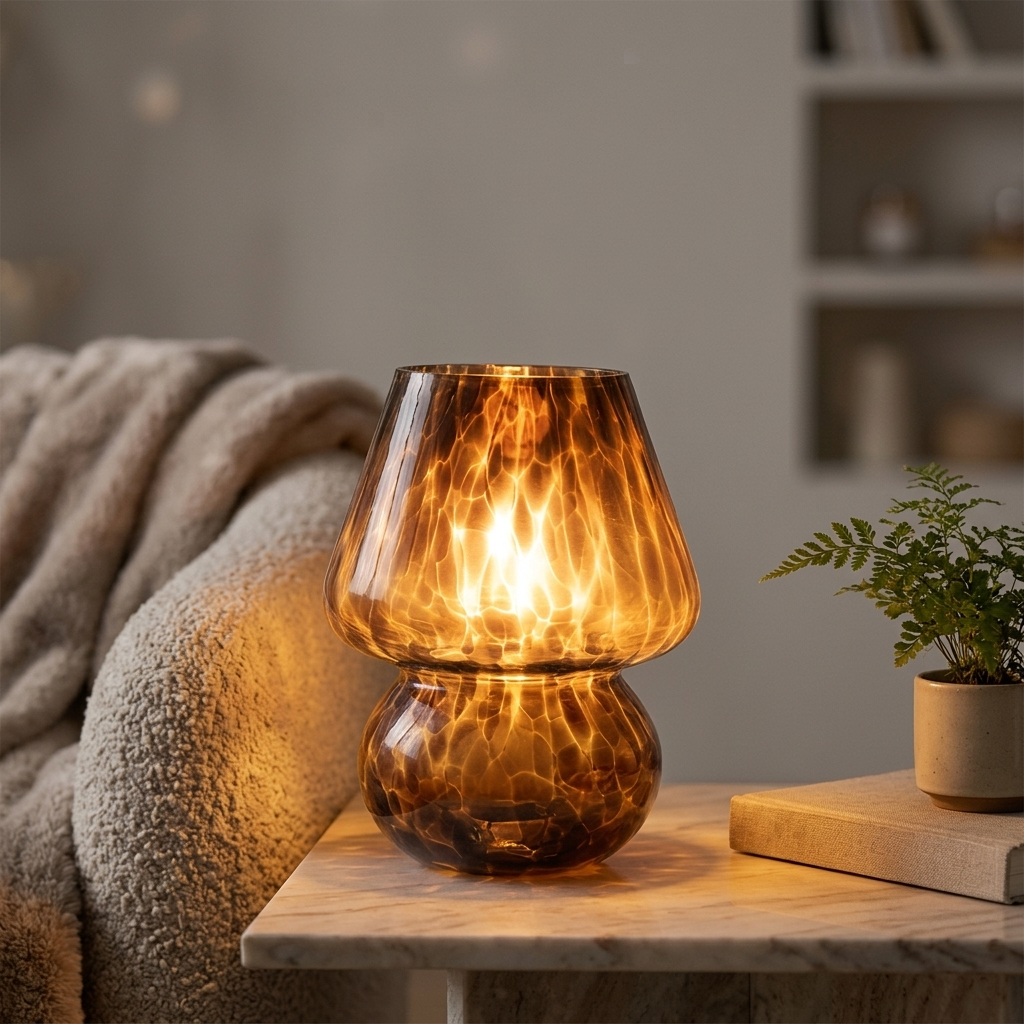 Lampe de Chevet Verre Coloré - Ambiance Cosy Chambre