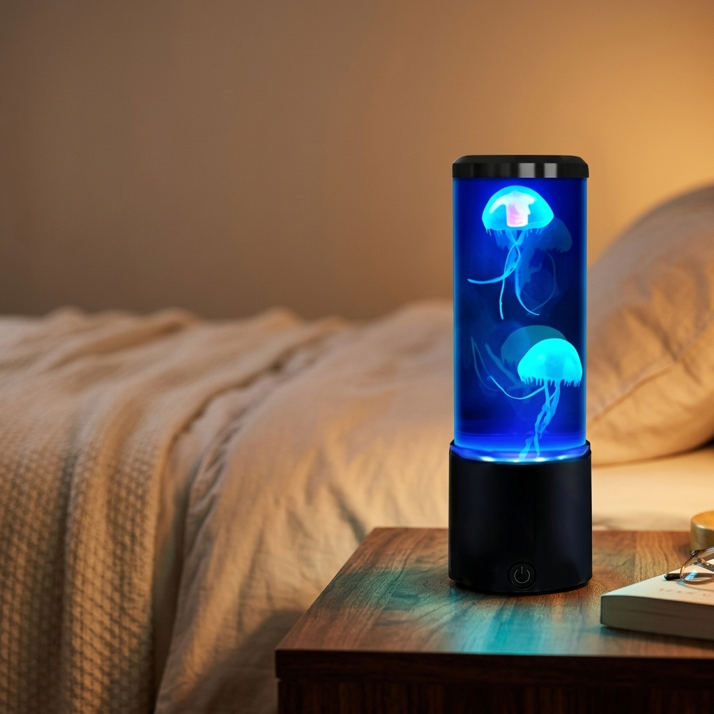 Lampe de Chevet Méduses LED 7 Couleurs - Ambiance Cocooning