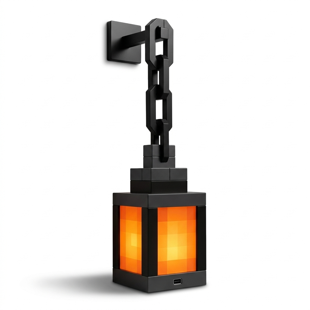 Veilleuse lampe de chevet Pixel 16 couleurs rechargeable design épuré