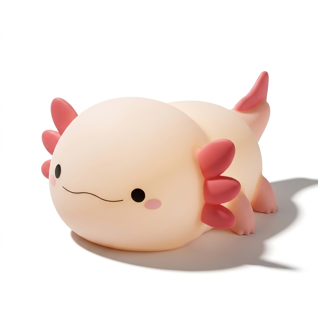 Lampe de Chevet Axolotl - Veilleuse Tactile USB Rechargeable