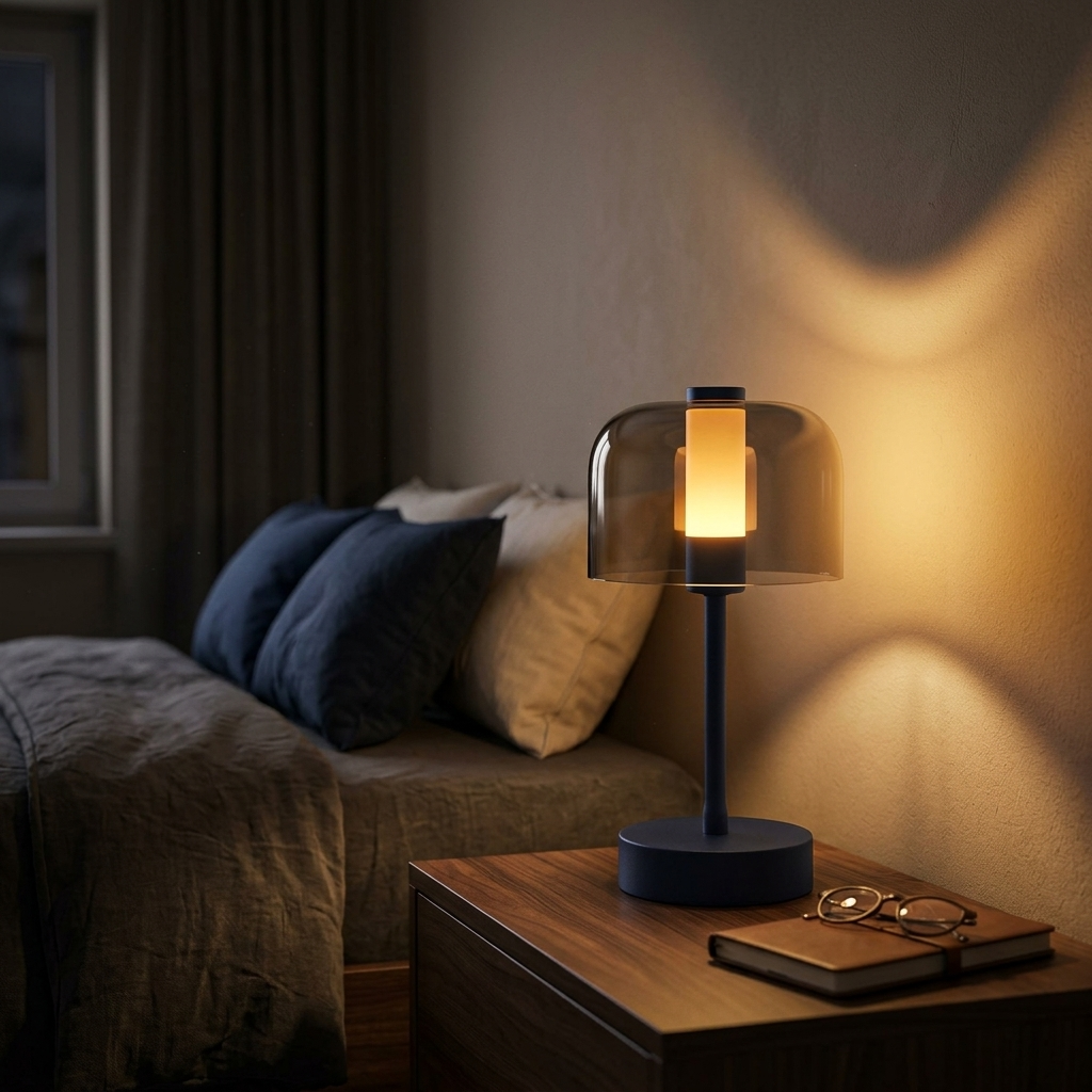 Lampe de Chevet Rechargeable Design Nordique - Lumière Chaude
