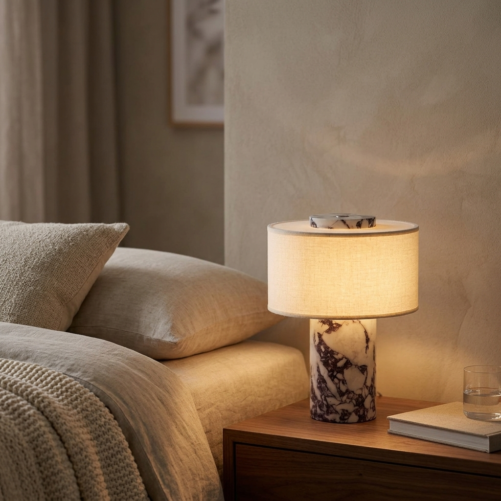 Lampe de Chevet Marbre Tactile USB Dimmable