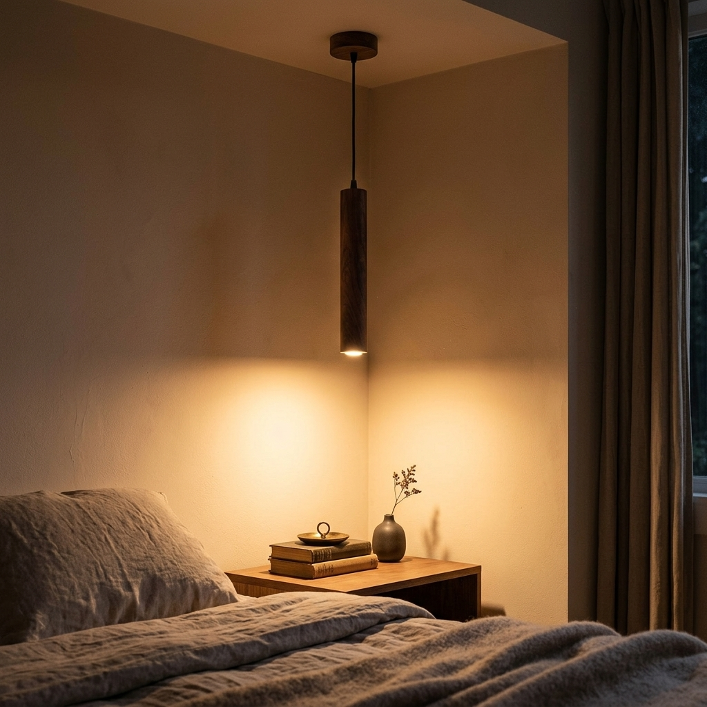 Lampe de Chevet Bois Design - Lumière Chaude et Cosy