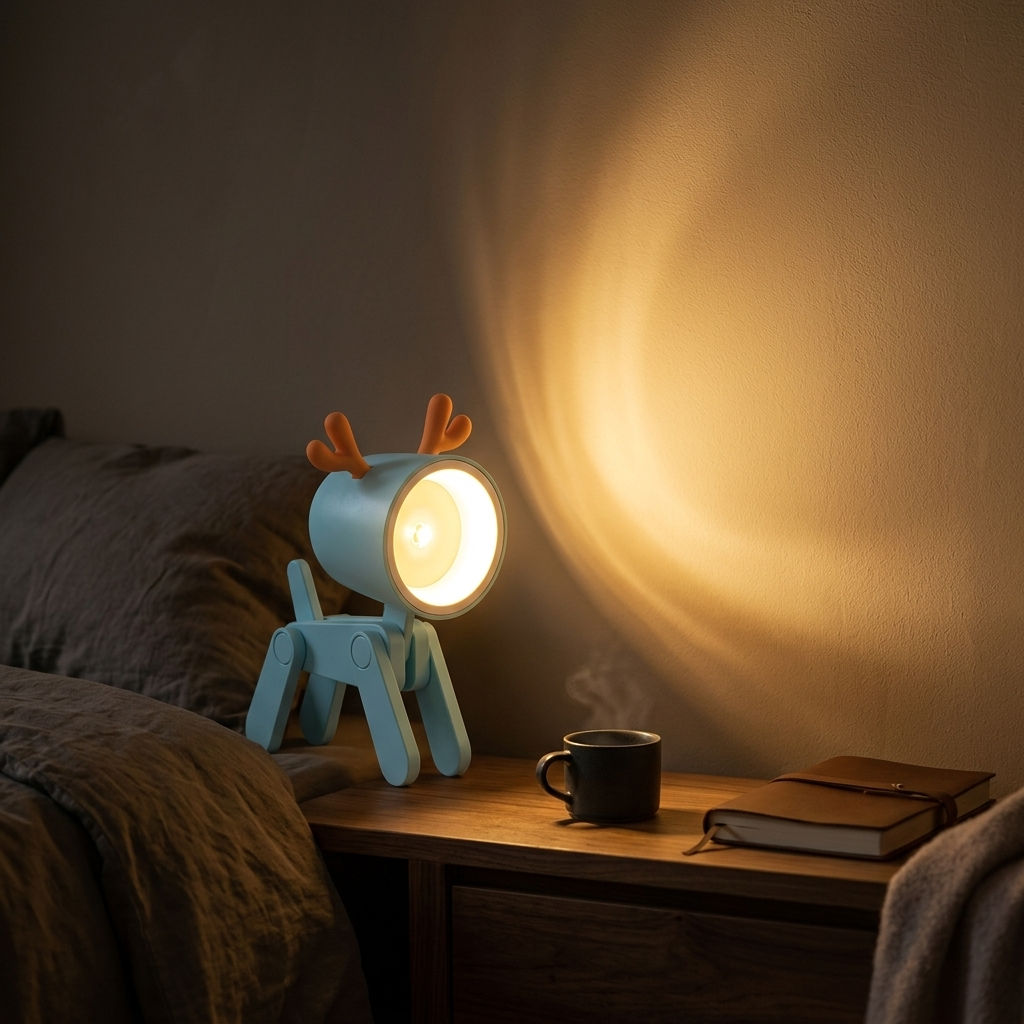 Lampe de Chevet LED Portable - Design Mignon, Lumière Douce
