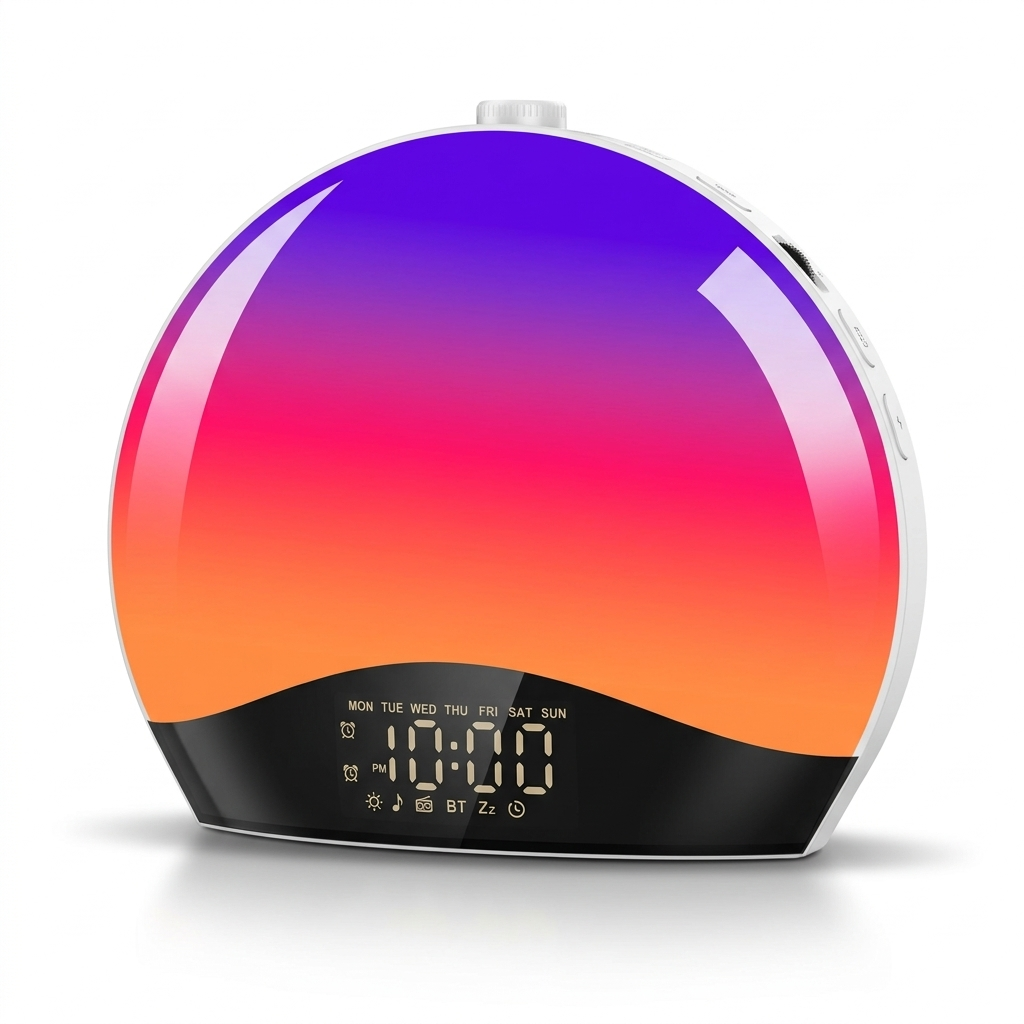 Lampe de Chevet Réveil Lumineux, Simulation Lever Soleil