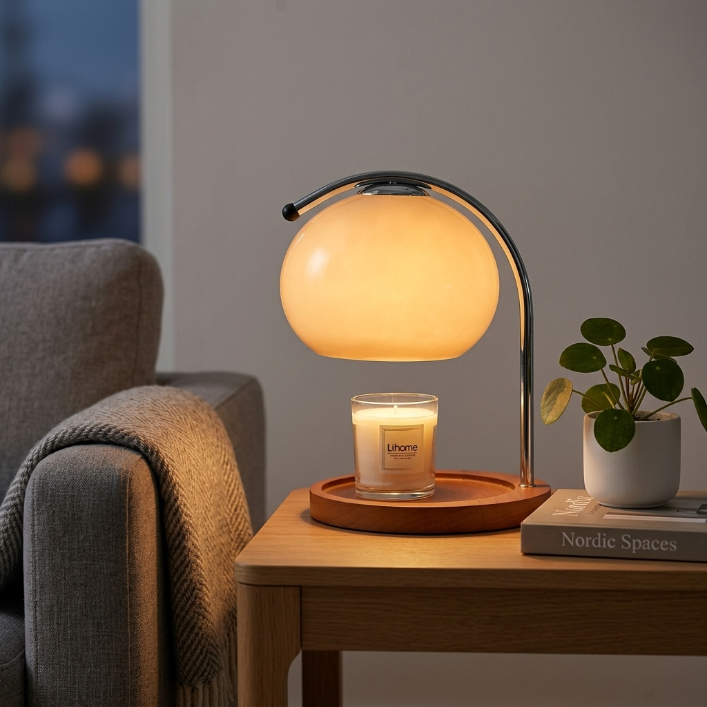 Lampe de Chevet Rétro en Verre - Lumière Chaude et Dimmable