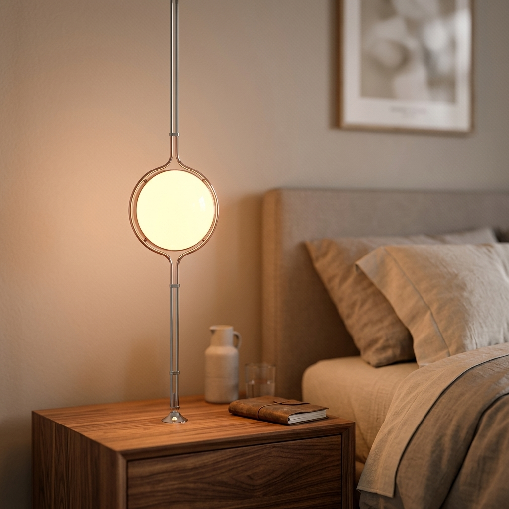 Lampe de Chevet Chrome Design - Lumière Chaude Cocooning