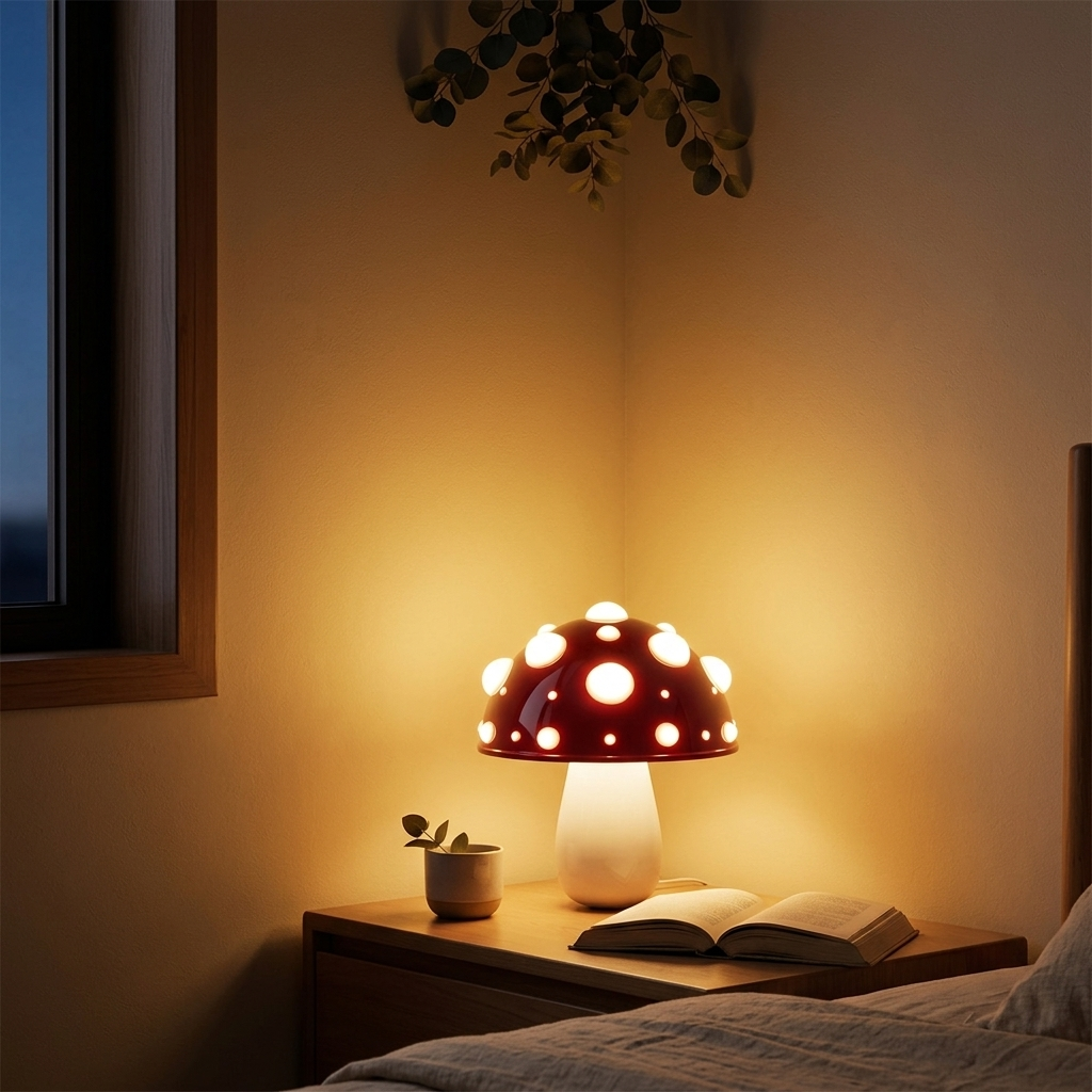Lampe de Chevet Champignon LED Rechargeable - Ambiance Douce