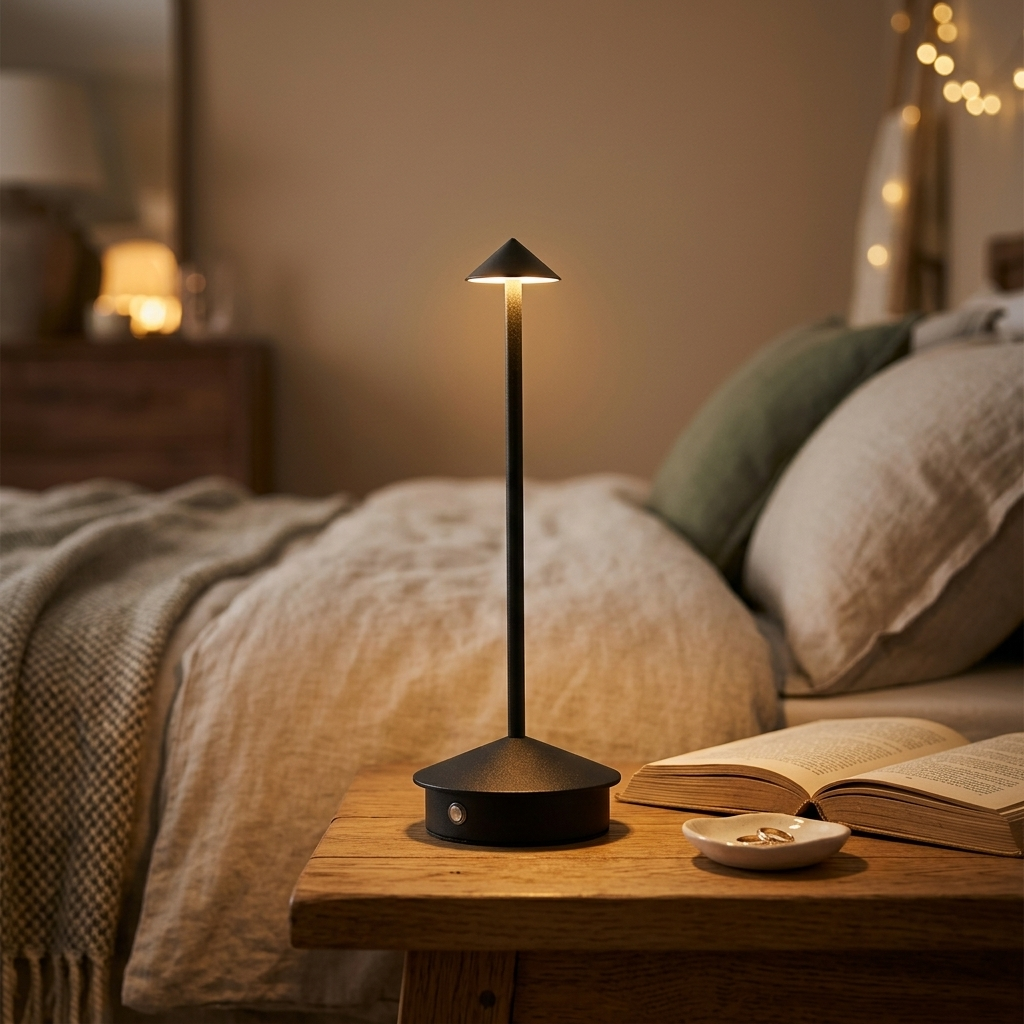 Lampe de Chevet LED Rechargeable - 3 Modes Lumière Tactile