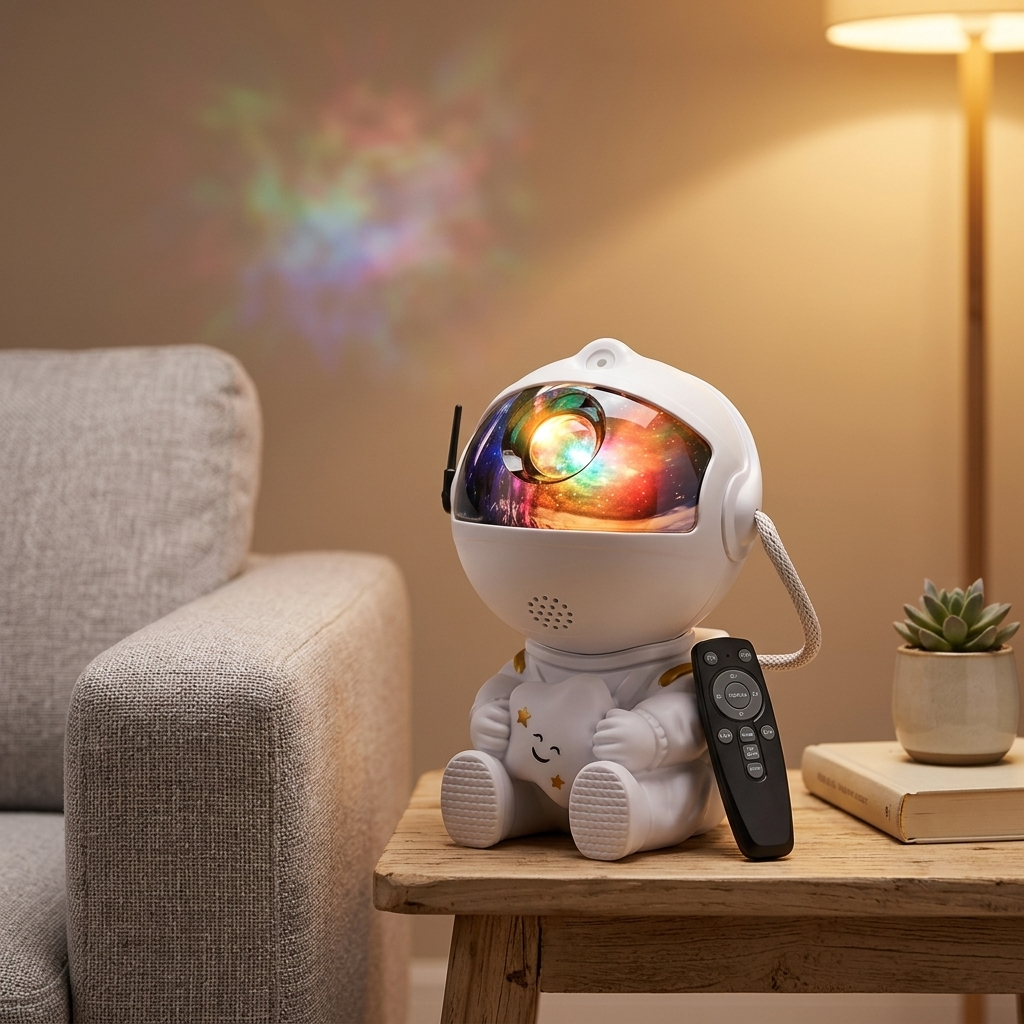 Lampe de Chevet Astronaute Galaxy - Lumière Douce Rechargeable