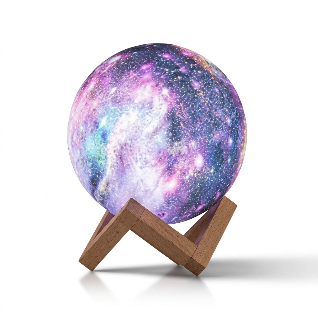 Lampe de Chevet Galaxy Moon LED Rechargeable - Lumière Douce