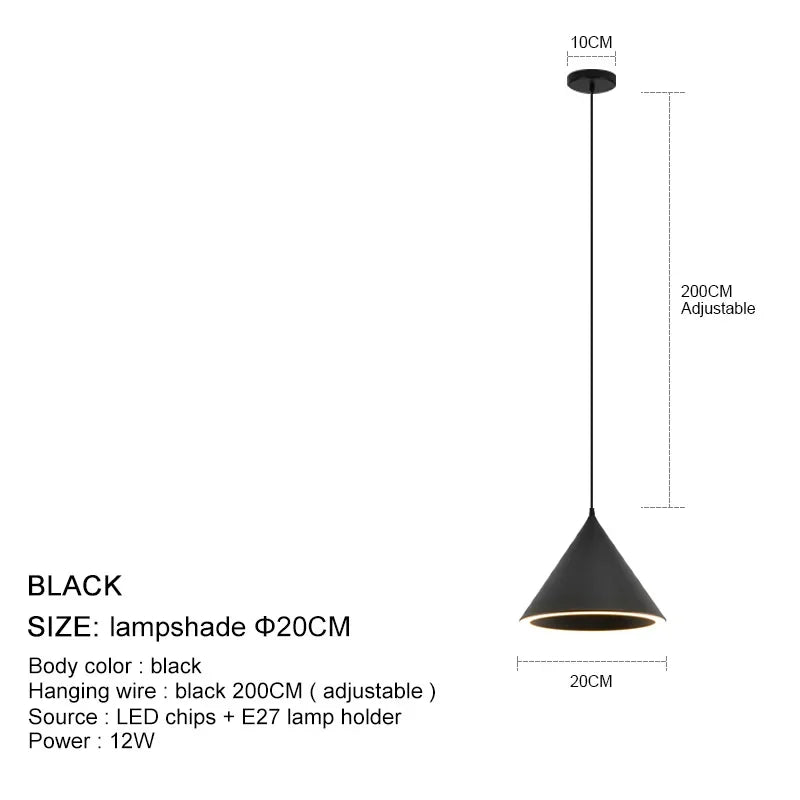Lampe de Chevet Minimaliste LED Design Noir