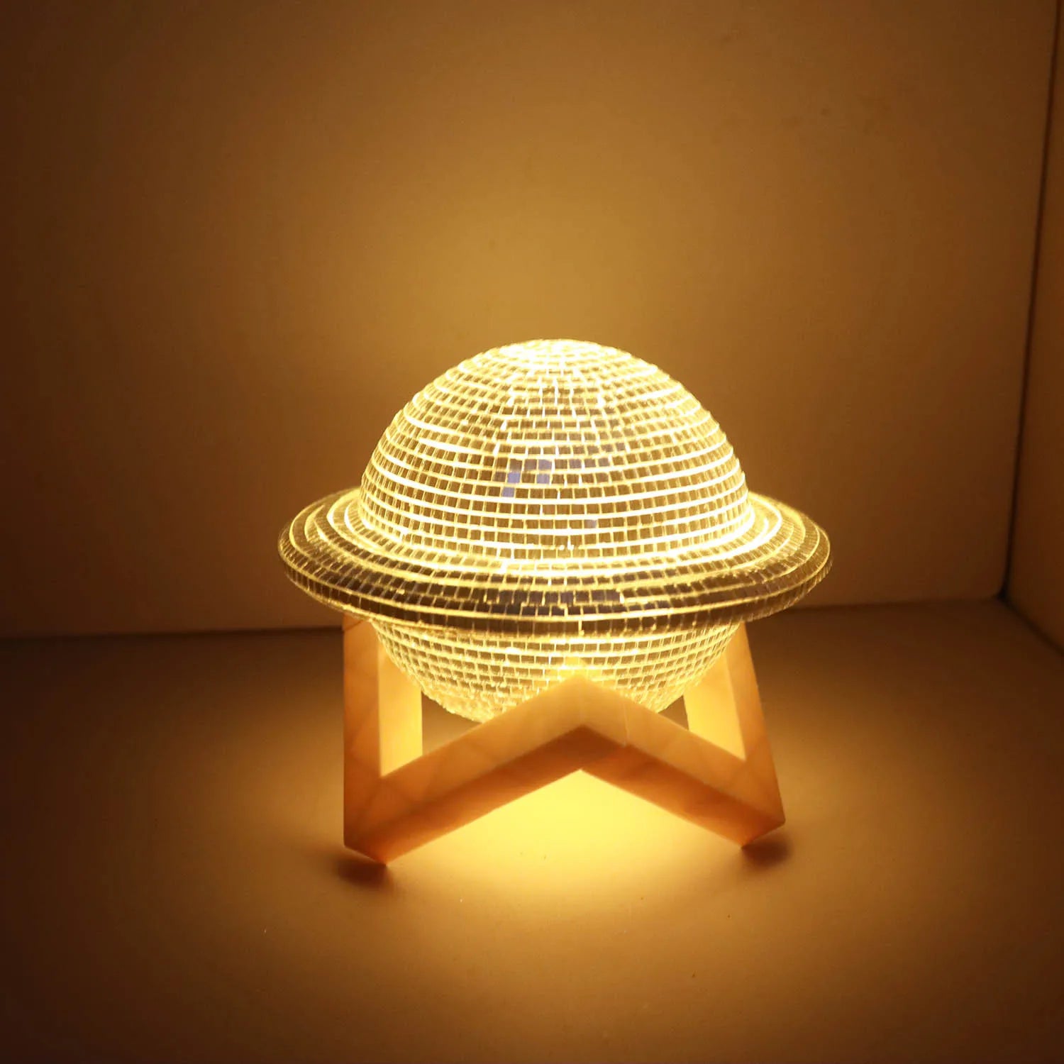Lampe de Chevet Atmosphère 3D - Lumière Chaude Rechargeable