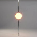 Lampe de chevet metal chrome design moderne avec base blanche