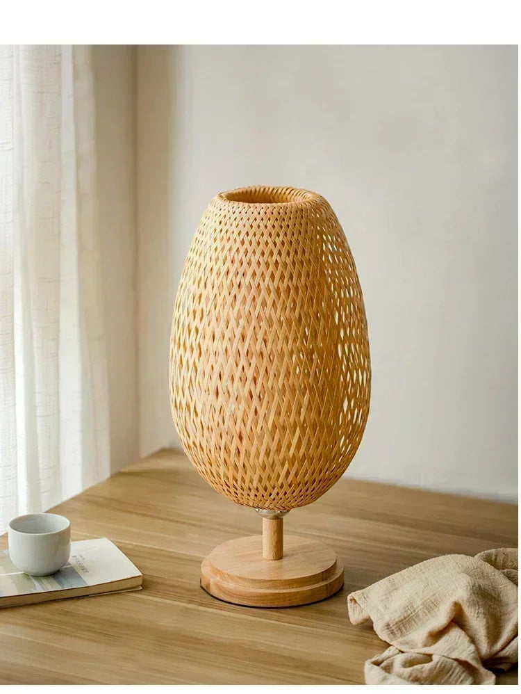 Lampe de Chevet Bambou Zen - Lumière Apaisante pour Ton Cocon