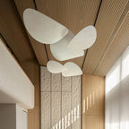 Lampe de chevet suspendue minimaliste abat-jour soie